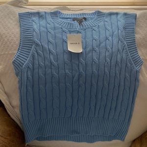Forever 21 Light Blue Sweater Vest